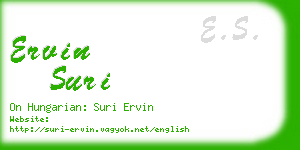 ervin suri business card